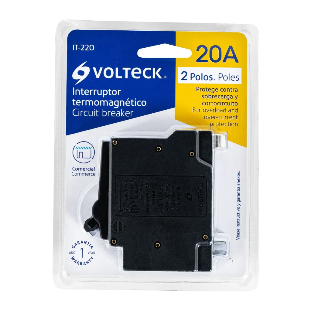 PASTILLA 20A VOLTECK (INTERRUPTOR TERMOMAGNETICO) 46701