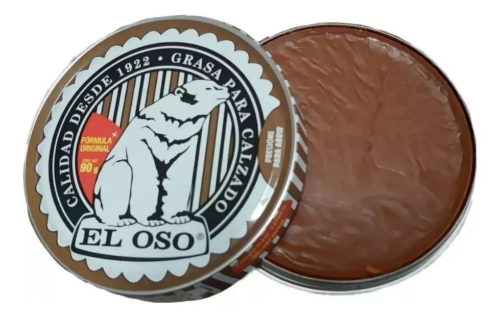 GRASA PARA CALZADO EL OSO CAFE CLARO 90G