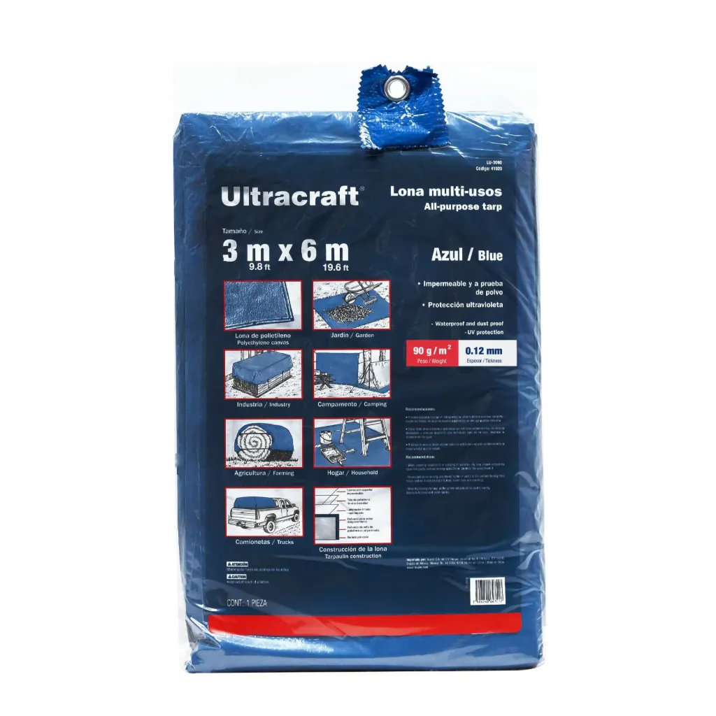 LONA 3m X 6m AZUL ULTRACRAFT (TRUPER) 41920