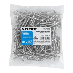 BOLSA CON 150 PIJAS PARA LAMINA, #10 x 1-1/2', FIERO (TRUPER) 44425