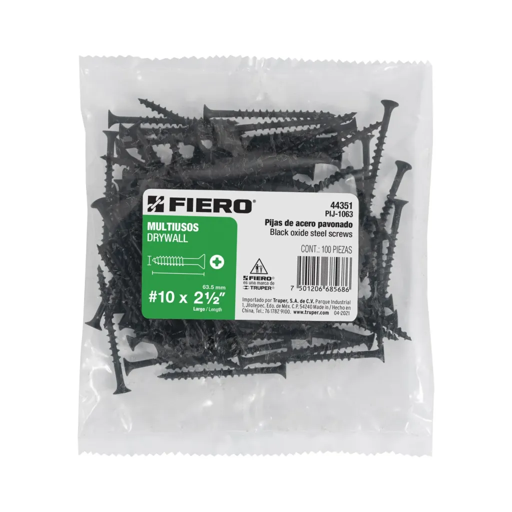 Pija multiusos #10x2½" BOLSA 100PZ FIERO (TRUPER) 44351