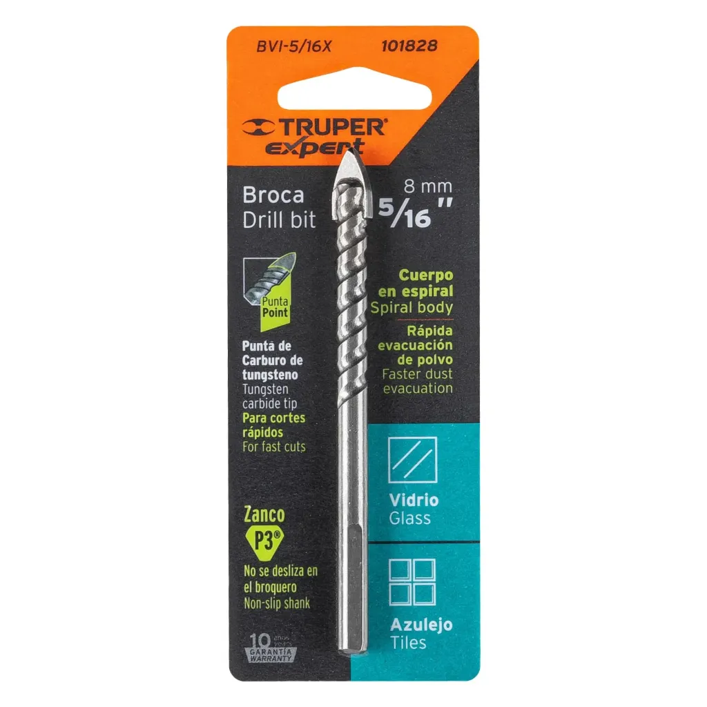 BROCA PARA VIDRIO Y AZULEJO 5/16",(TRUPER)EXPERT 101828