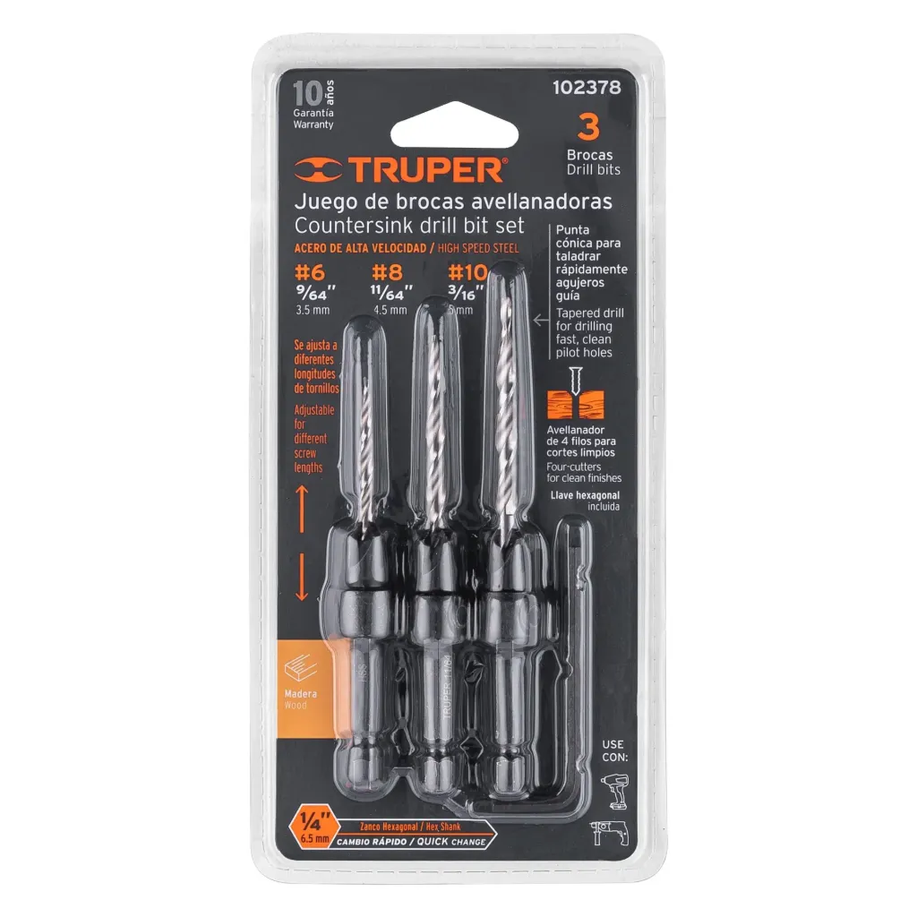 JUEGO DE 3 BROCAS AVBELLENADORAS,(TRUPER)102365