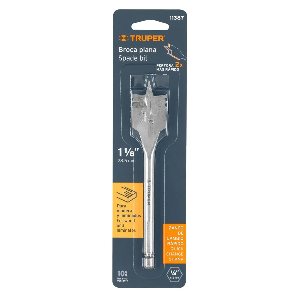 BROCA PLANA DE MANITA1-1 8"PARA MADERA, (TRUPER)11387
