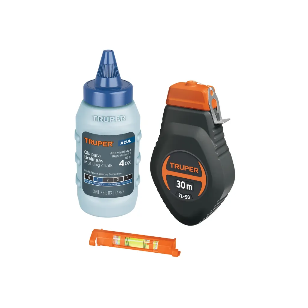 TIRALINEAS PLASTICO CON GIS NIVEL 30M(100)FT,(TRUPER)18574