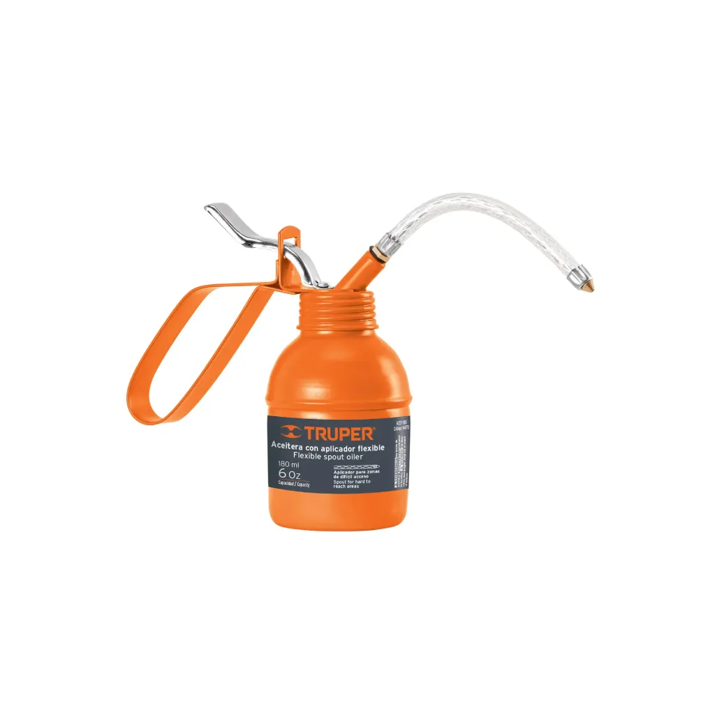 ACEITERA DE 180 ML (6 OZ)CON APLICADORFLEXIBLE (TRUPER)14870