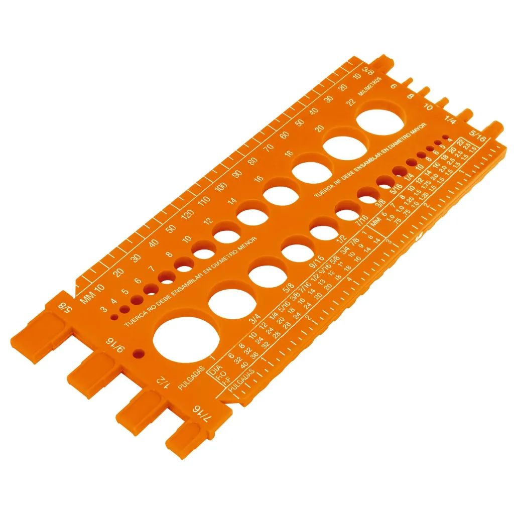 REGLETA MEDIDORA DE TUERCAS Y TORNILLOS,STD YMM (TRUPER)10811