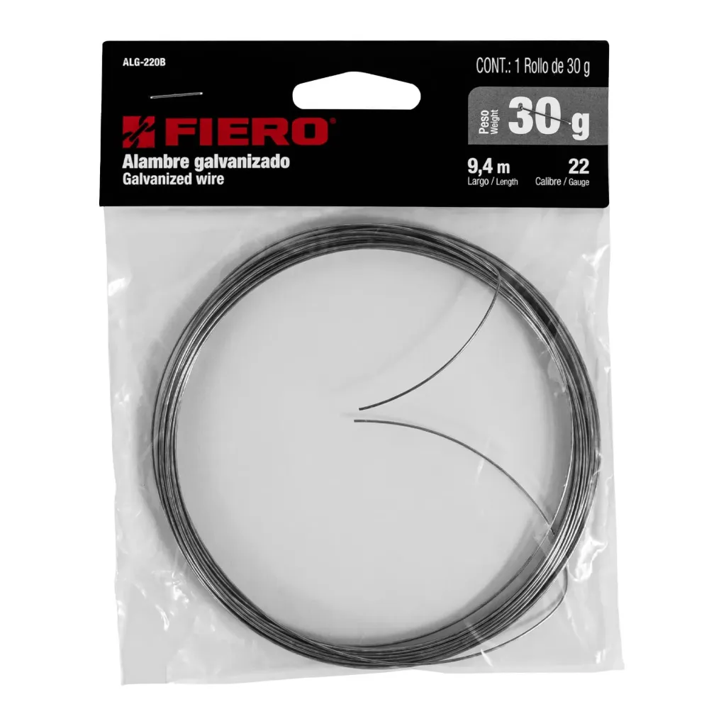 ALAMBRE GALVANIZADO 30G CAL 22 FIERO (TRUPER) 45112